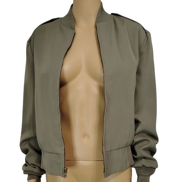 USMC Tanker Zip Up Bomber Jacket Neptune Garment Co. Epaulets Lined 36 Short - Picture 1 of 8